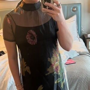 STAUD Multicolor floral Calluna Maxi dress, peplu, stunning, lined, size medium